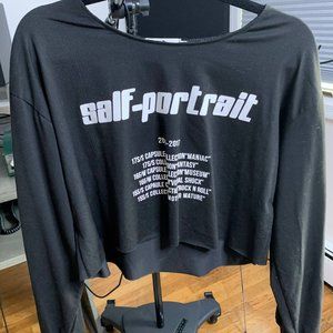 Black Long Sleeve Crop Top